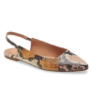 MADEWELL Margo Snakeskin Slingback size 8